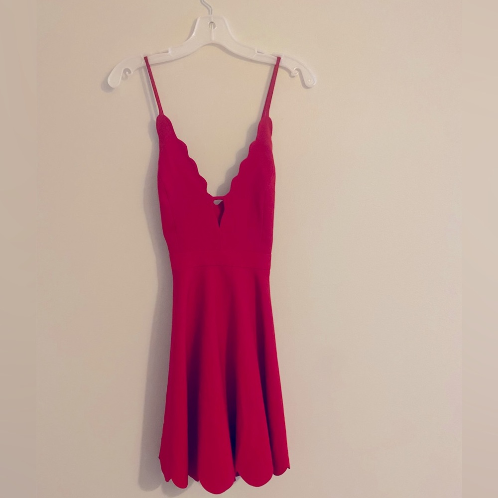 Red Scalloped Dress